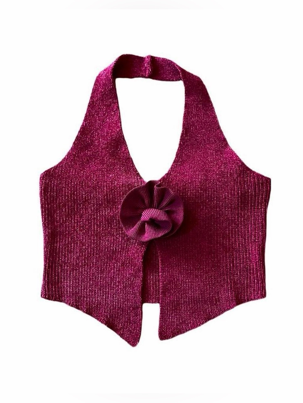 HYFVE Red Chenille Halter Top - Size M